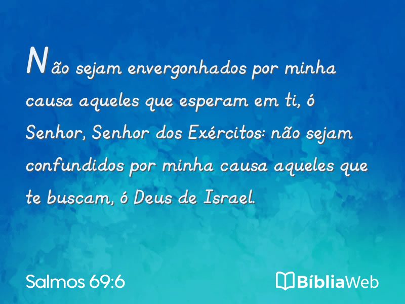 Salmos 69:6 em imagem para compartilhar
