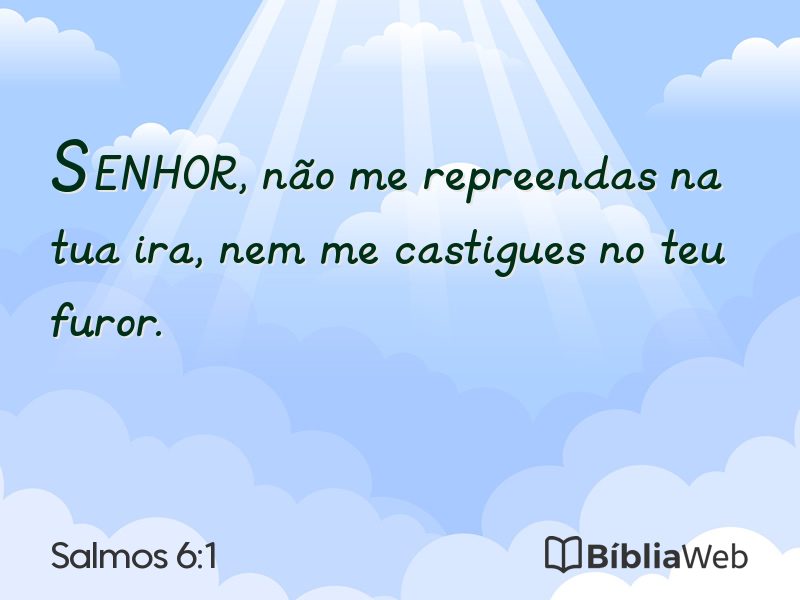 Salmos 6:1 em imagem para compartilhar