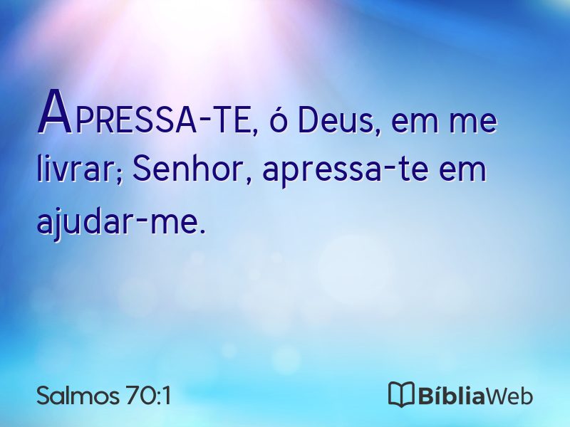Salmos 70:1 em imagem para compartilhar
