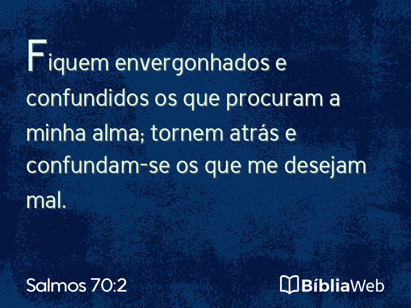 Salmos 70:2 em imagem para compartilhar