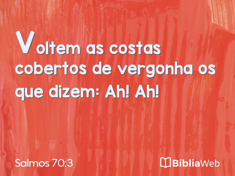 Salmos 70:3 em imagem para compartilhar