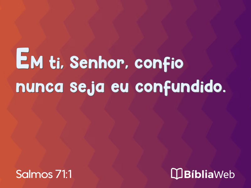 Salmos 71:1 em imagem para compartilhar
