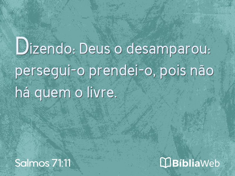 Salmos 71:11 em imagem para compartilhar