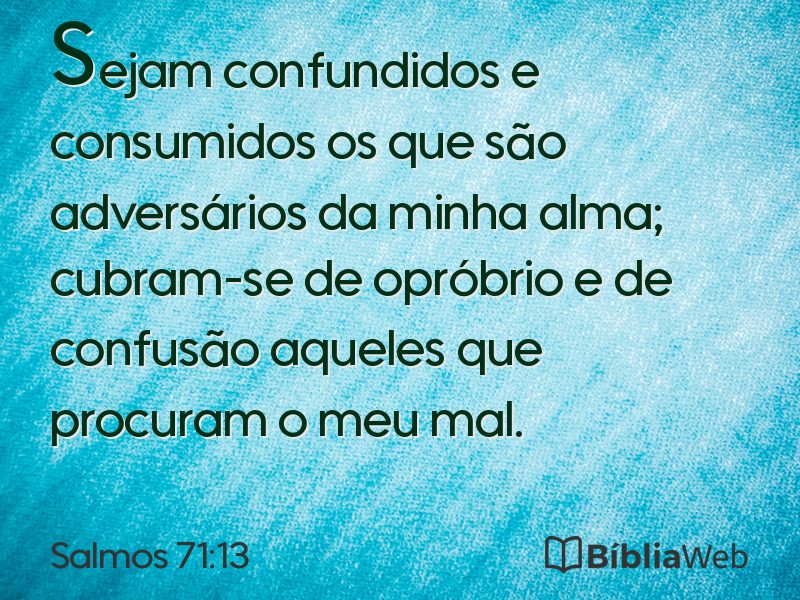 Salmos 71:13 em imagem para compartilhar
