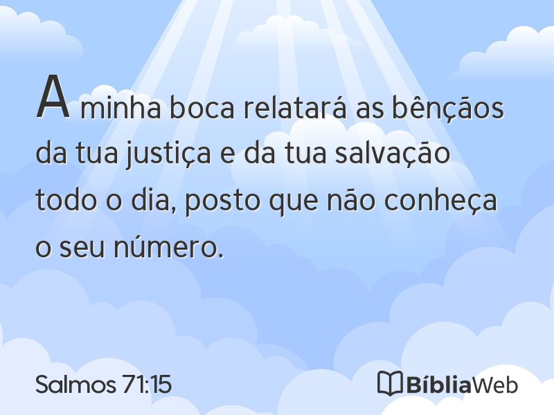 Salmos 71:15 em imagem para compartilhar