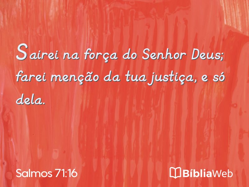 Salmos 71:16 em imagem para compartilhar