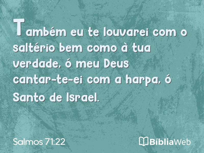 Salmos 71:22 em imagem para compartilhar
