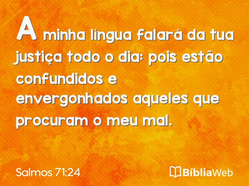 Salmos 71:24 em imagem para compartilhar