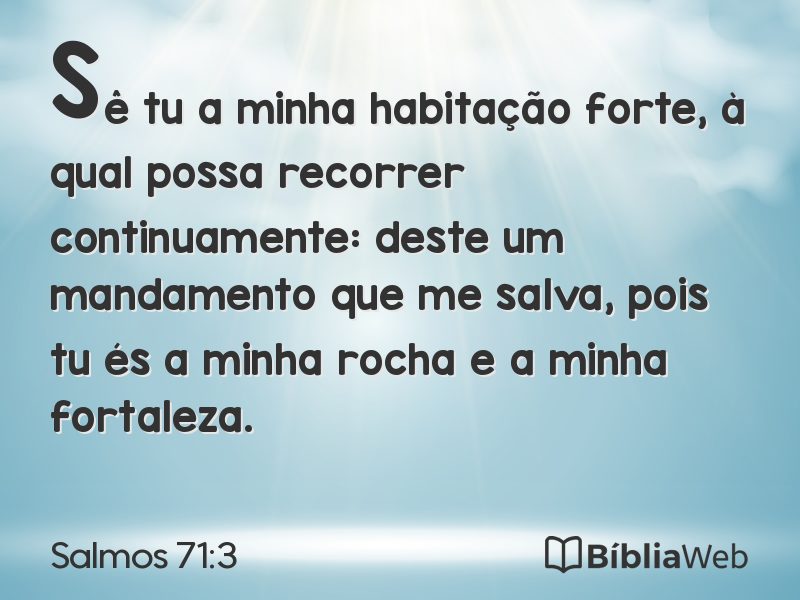 Salmos 71:3 em imagem para compartilhar