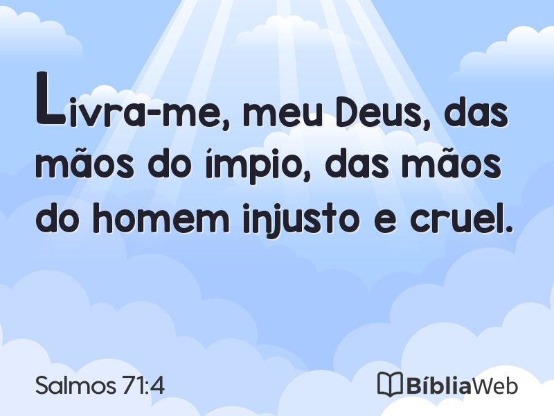 Salmos 71:4 em imagem para compartilhar