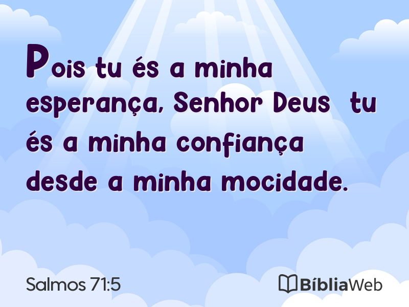 Salmos 71:5 em imagem para compartilhar