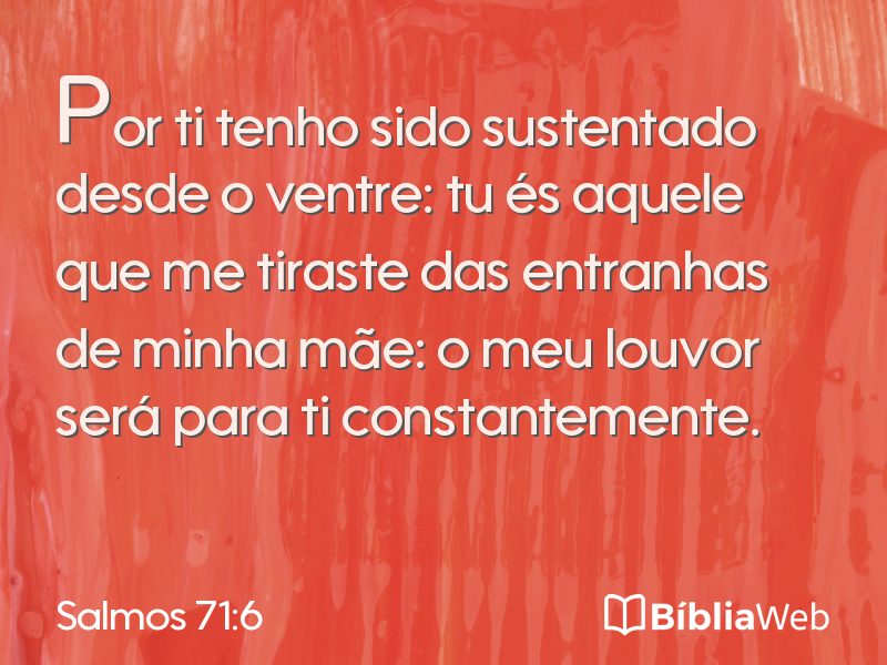 Salmos 71:6 em imagem para compartilhar