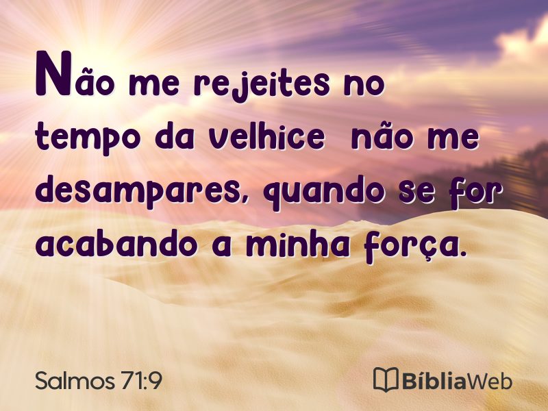 Salmos 71:9 em imagem para compartilhar