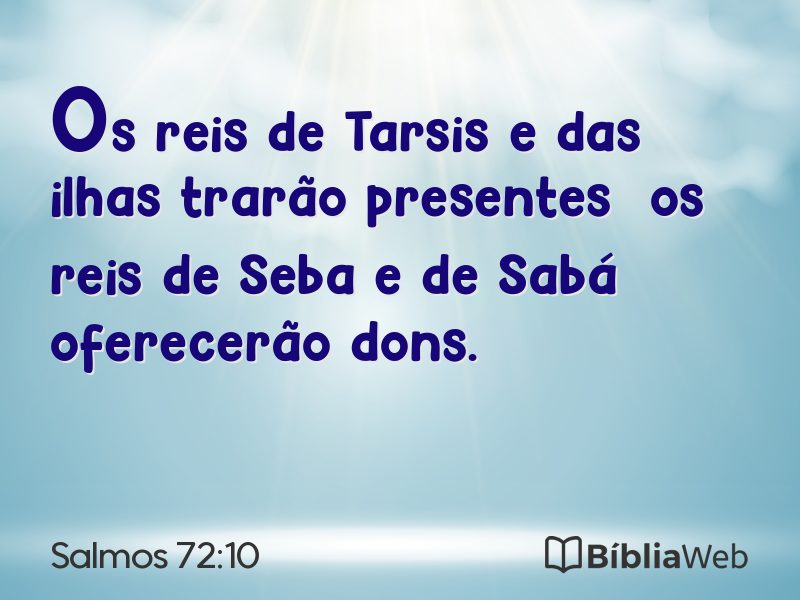 Salmos 72:10 em imagem para compartilhar