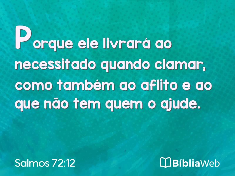Salmos 72:12 em imagem para compartilhar