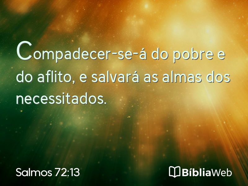Salmos 72:13 em imagem para compartilhar