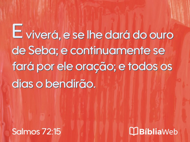 Salmos 72:15 em imagem para compartilhar