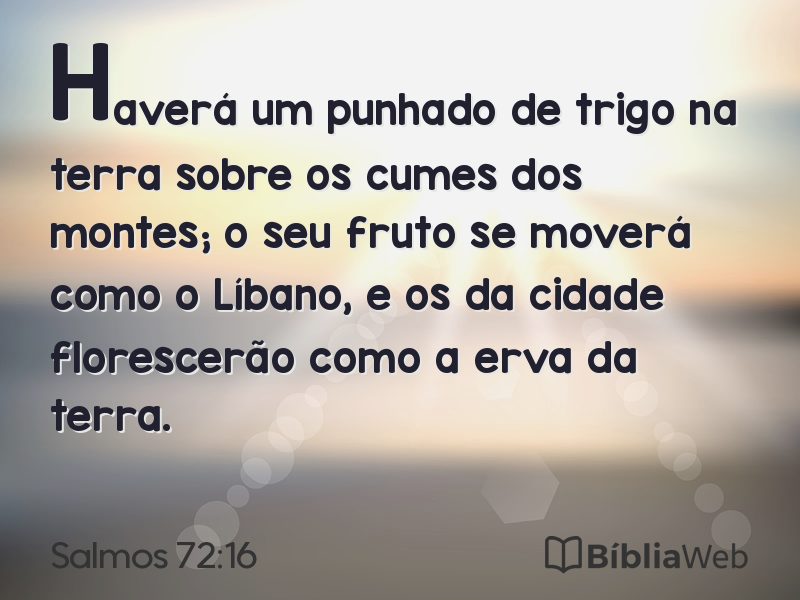 Salmos 72:16 em imagem para compartilhar