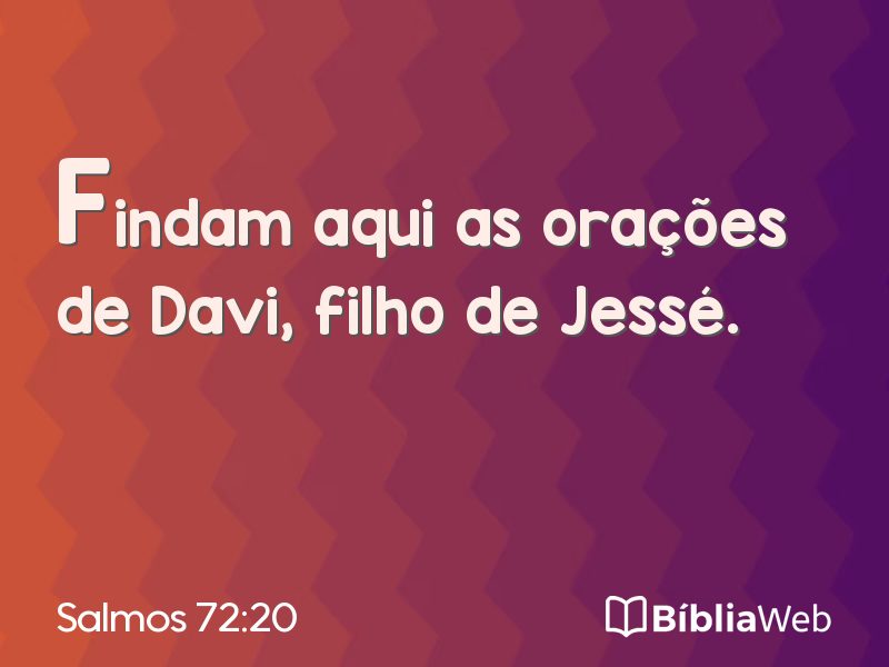 Salmos 72:20 em imagem para compartilhar