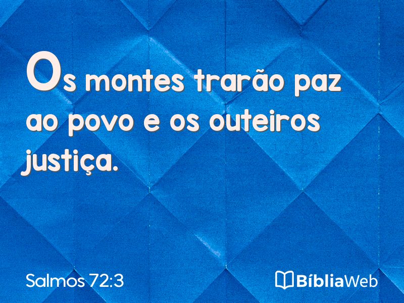 Salmos 72:3 em imagem para compartilhar