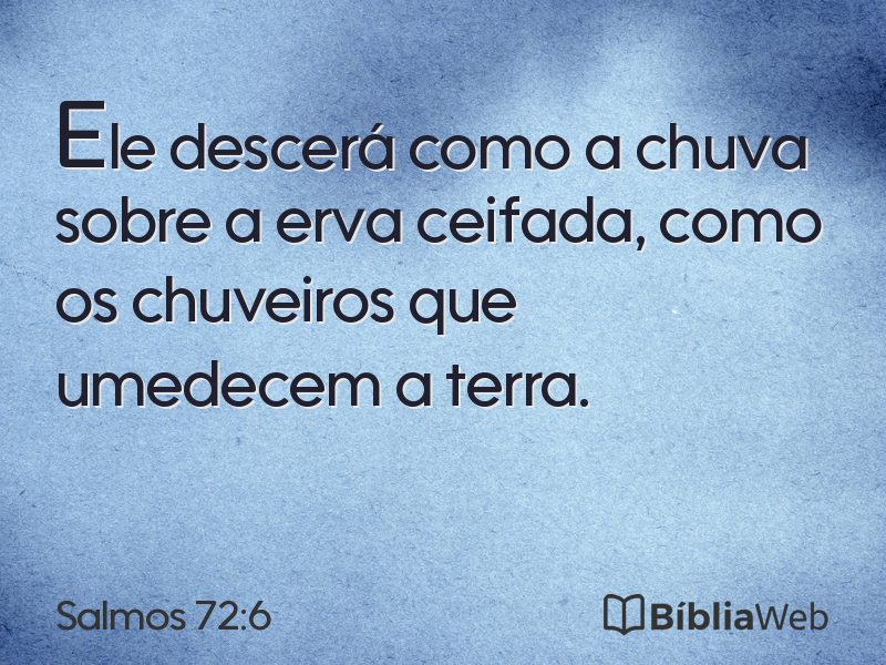 Salmos 72:6 em imagem para compartilhar