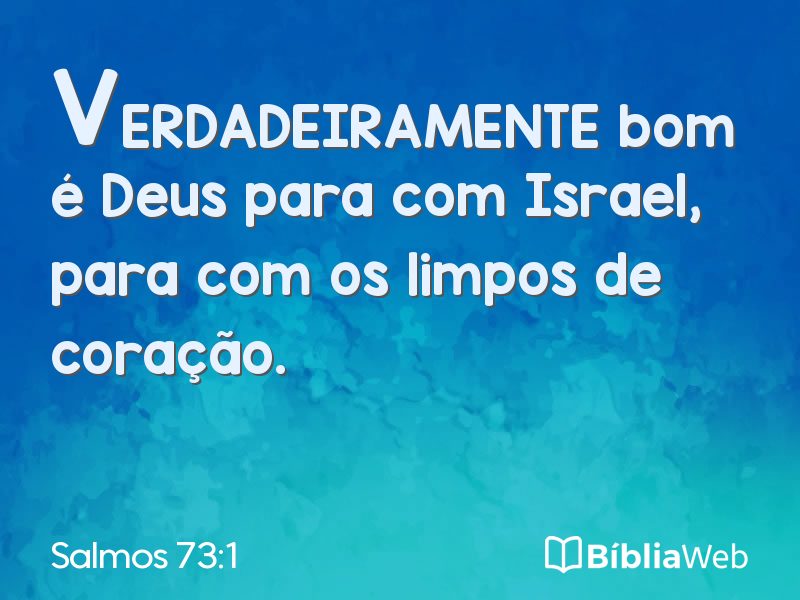 Salmos 73:1 em imagem para compartilhar