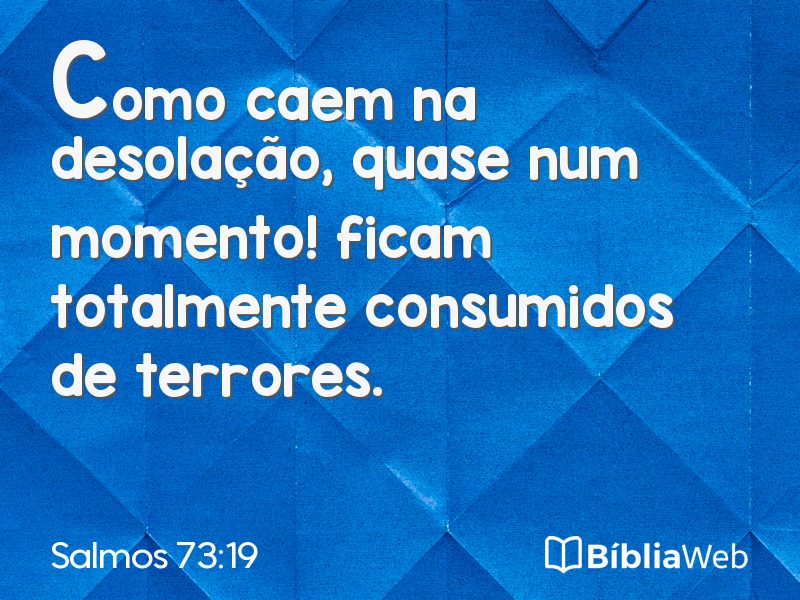 Salmos 73:19 em imagem para compartilhar