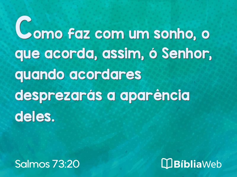 Salmos 73:20 em imagem para compartilhar