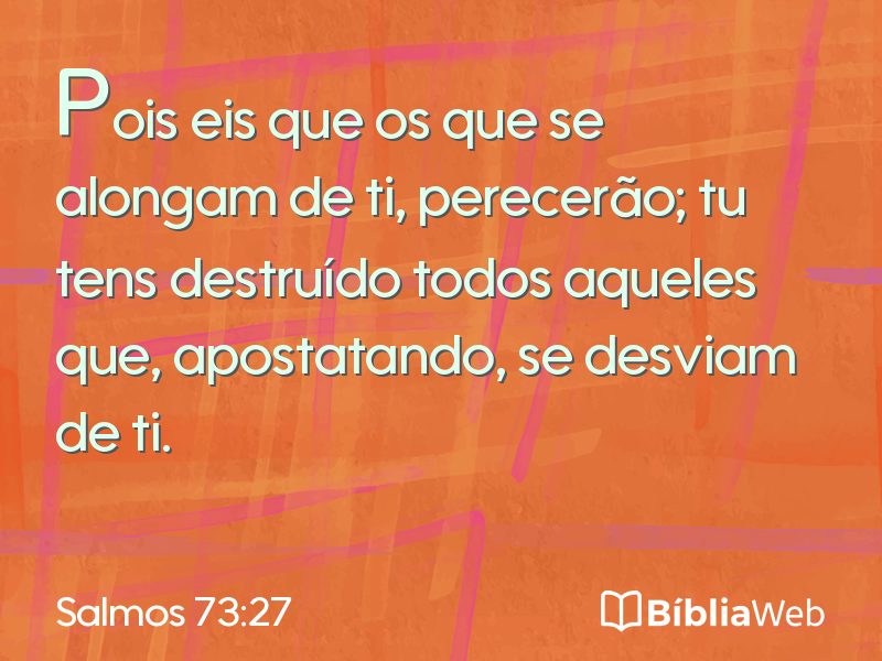 Salmos 73:27 em imagem para compartilhar