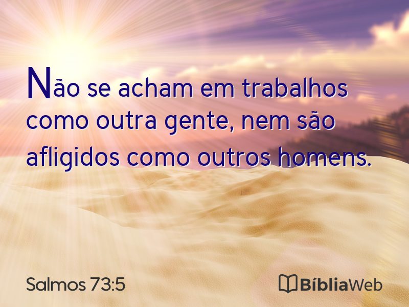 Salmos 73:5 em imagem para compartilhar