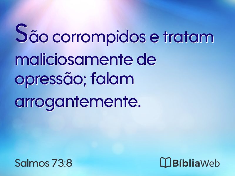 Salmos 73:8 em imagem para compartilhar