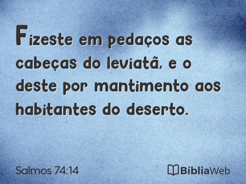 Salmos 74:14 em imagem para compartilhar