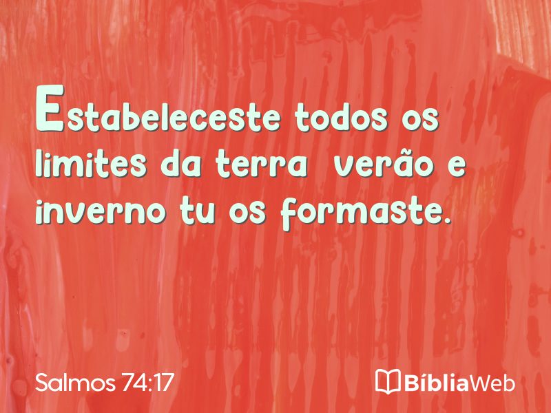 Salmos 74:17 em imagem para compartilhar