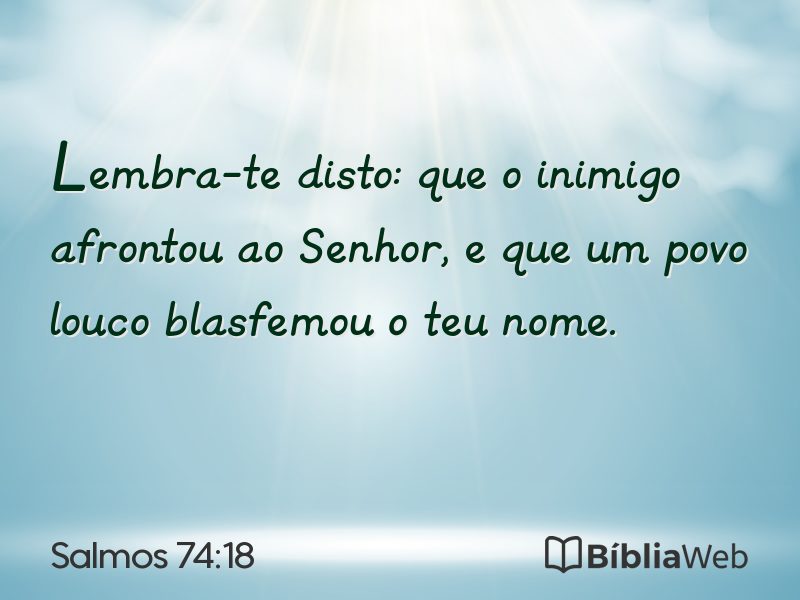 Salmos 74:18 em imagem para compartilhar
