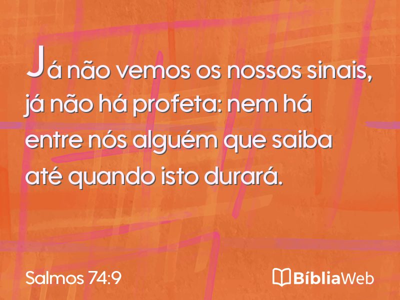 Salmos 74:9 em imagem para compartilhar