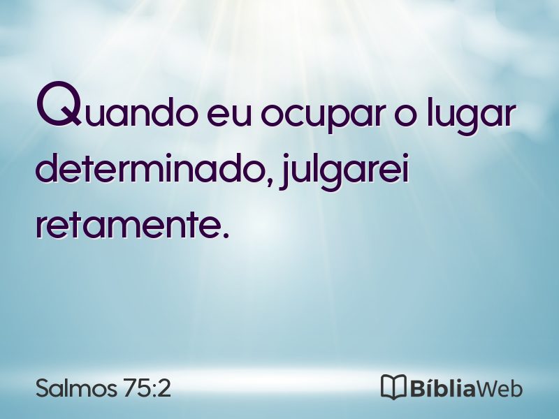 Salmos 75:2 em imagem para compartilhar