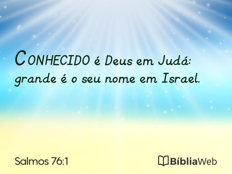 Salmos 76:1 em imagem para compartilhar