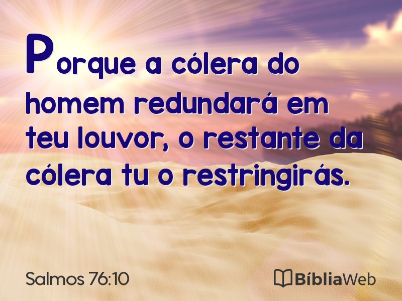 Salmos 76:10 em imagem para compartilhar