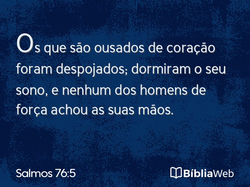 Salmos 76:5 em imagem para compartilhar