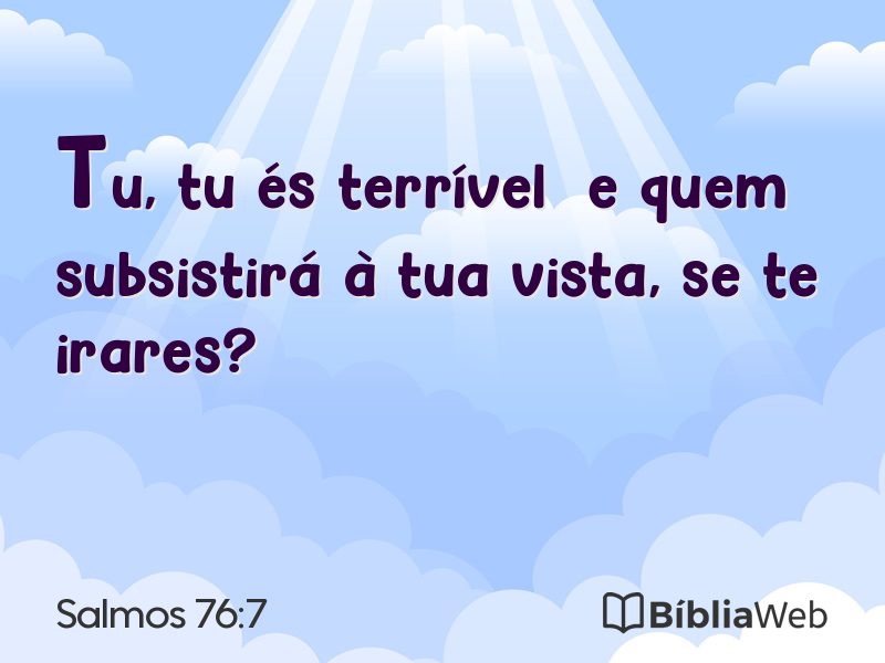 Salmos 76:7 em imagem para compartilhar