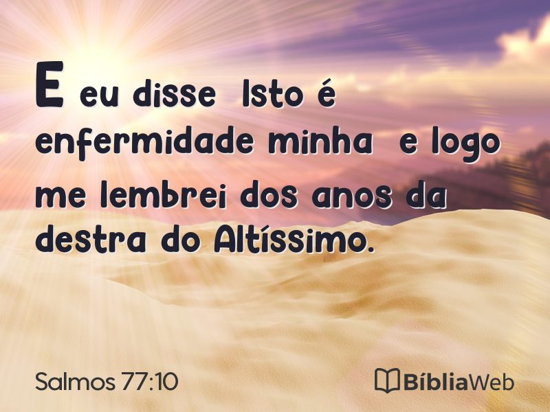 Salmos 77:10 em imagem para compartilhar