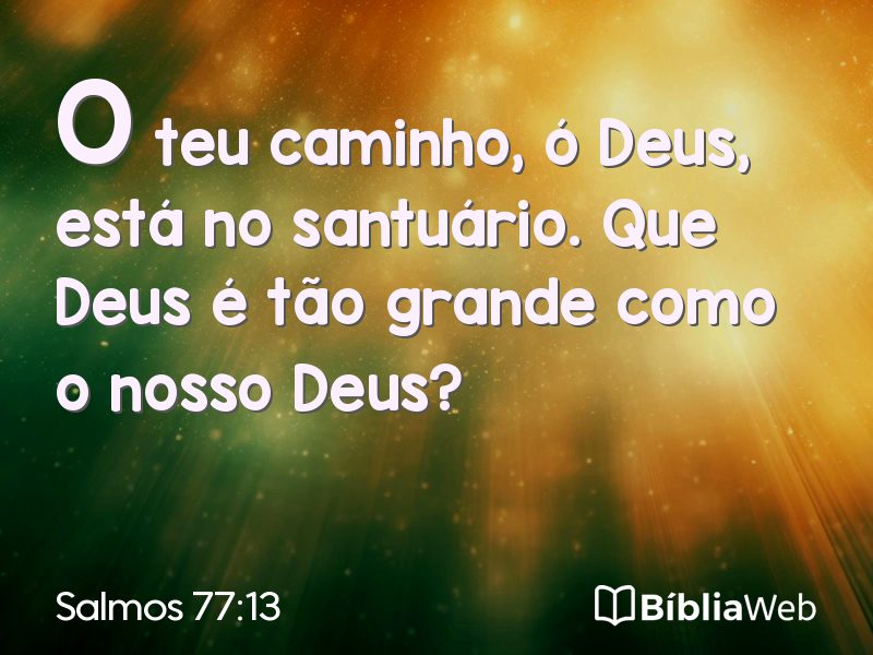 Salmos 77:13 em imagem para compartilhar