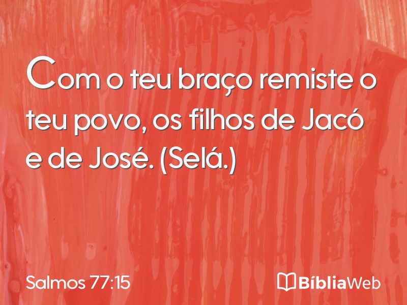 Salmos 77:15 em imagem para compartilhar