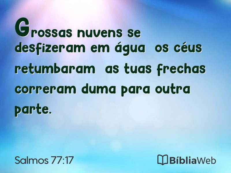 Salmos 77:17 em imagem para compartilhar