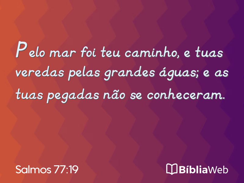 Salmos 77:19 em imagem para compartilhar