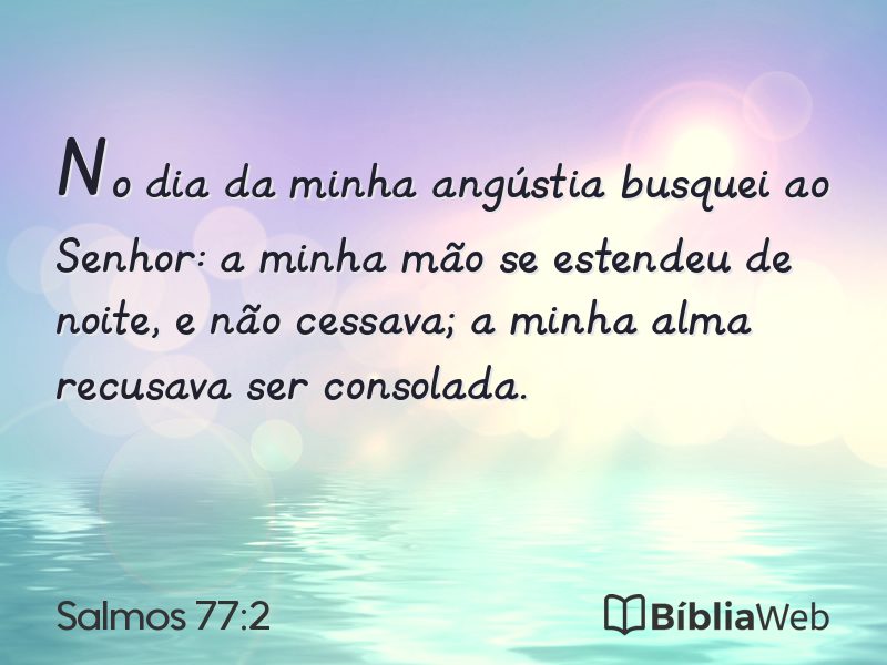 Salmos 77:2 em imagem para compartilhar