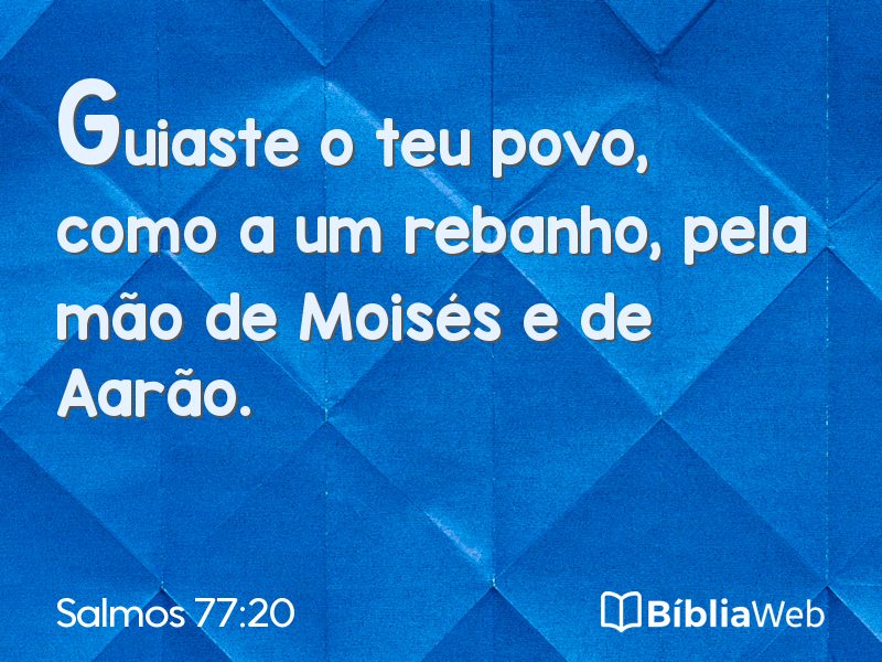 Salmos 77:20 em imagem para compartilhar