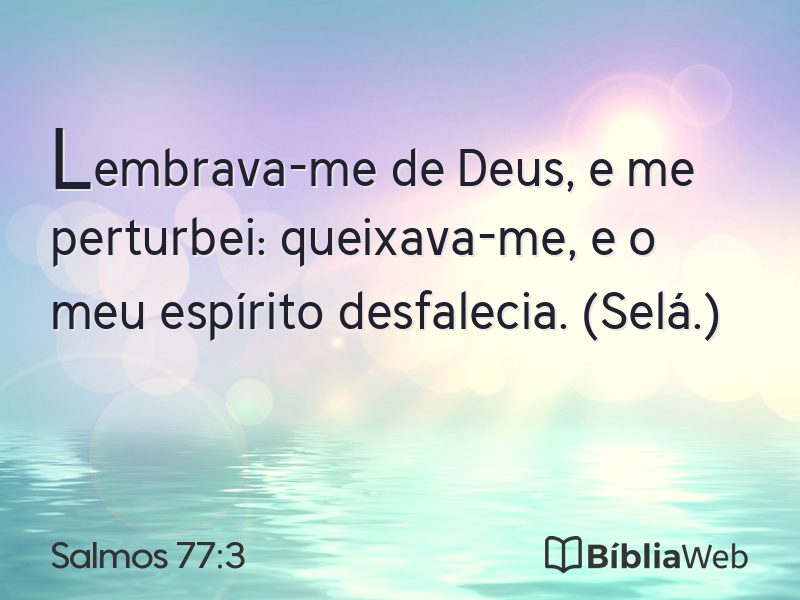 Salmos 77:3 em imagem para compartilhar