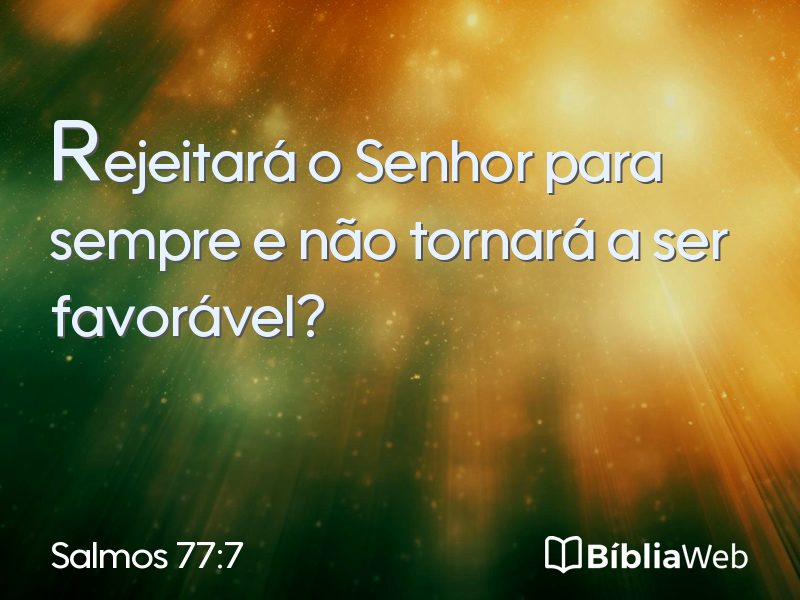 Salmos 77:7 em imagem para compartilhar