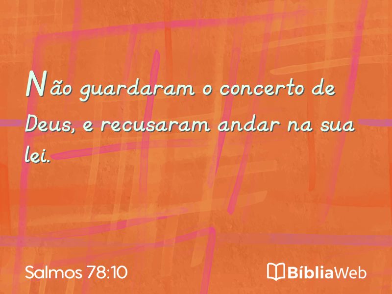Salmos 78:10 em imagem para compartilhar